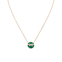 Pendentif Jeux de Liens Harmony Petit Modèle Or rose, malachite, diamants 084427