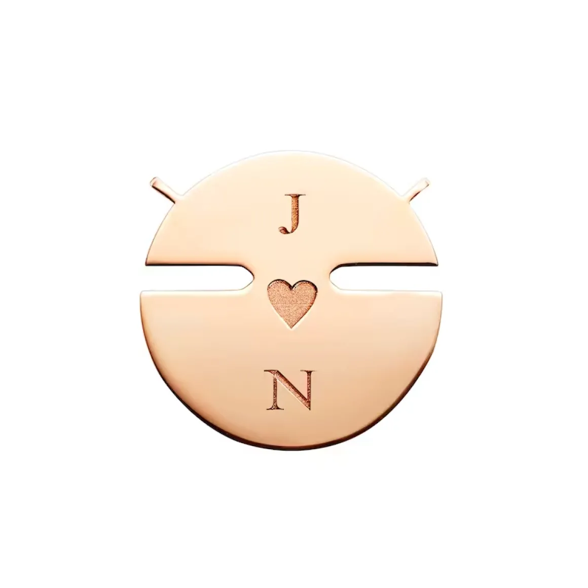 Pendentif Jeux de Liens Harmony petit modèle Or rose, diamants 085434