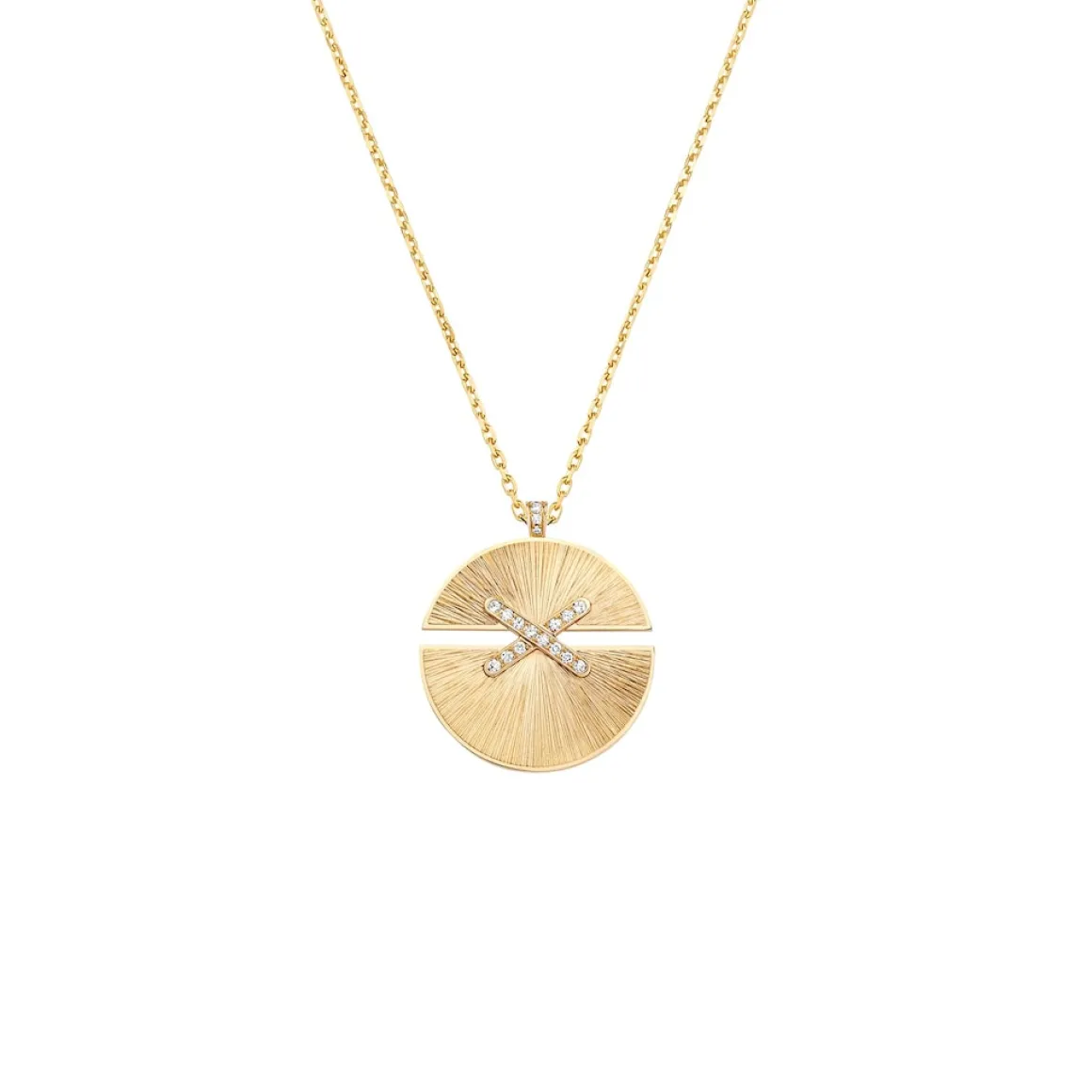 Pendentif Jeux de Liens Harmony grand modèle Or jaune, diamants 084224