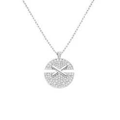 Pendentif Jeux de Liens Harmony petit modèle Or blanc, diamants 085437