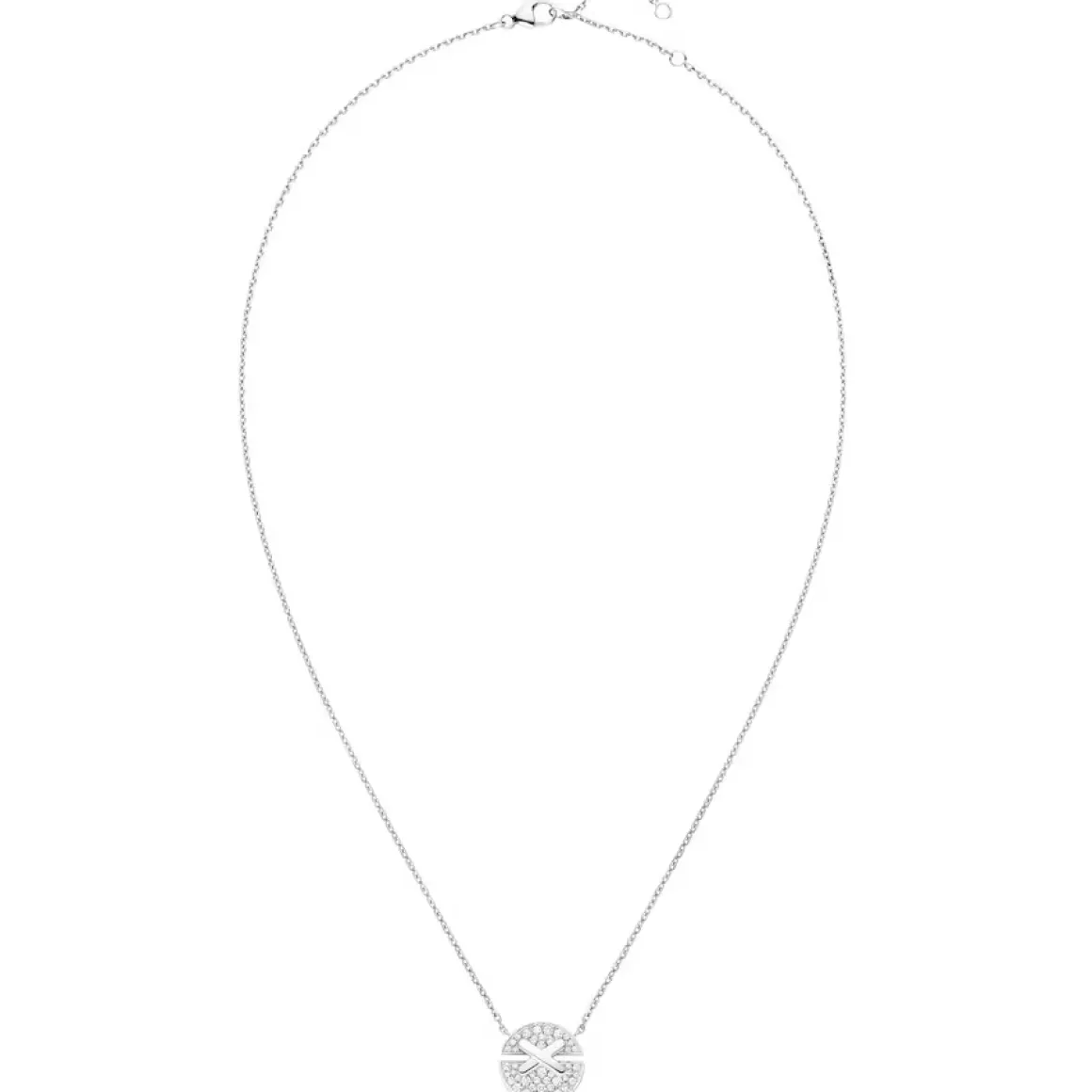 Pendentif Jeux de Liens Harmony petit modèle Or blanc, diamants 085437