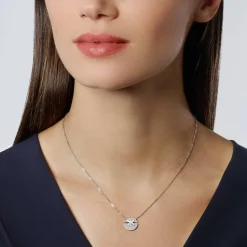 Pendentif Jeux de Liens Harmony petit modèle Or blanc, diamants 085437