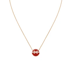 Pendentif Jeux de Liens Harmony Petit Modèle Or rose, cornaline, diamants 084428