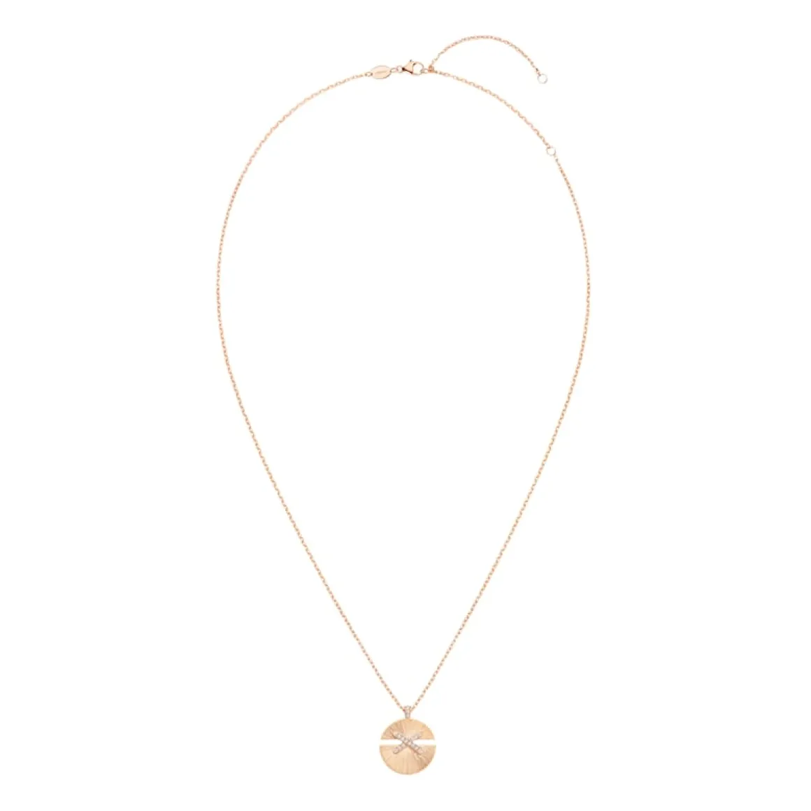 Pendentif Jeux de Liens Harmony moyen modèle Or rose, diamants 084646