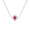 Pendentif Joséphine Aigrette Or blanc, rubellite, diamants 085145