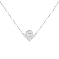 Pendentif Joséphine Aigrette Or blanc, diamants 085143