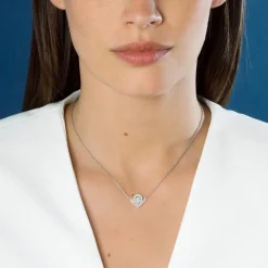 Pendentif Joséphine Aigrette Or blanc, diamants 085143