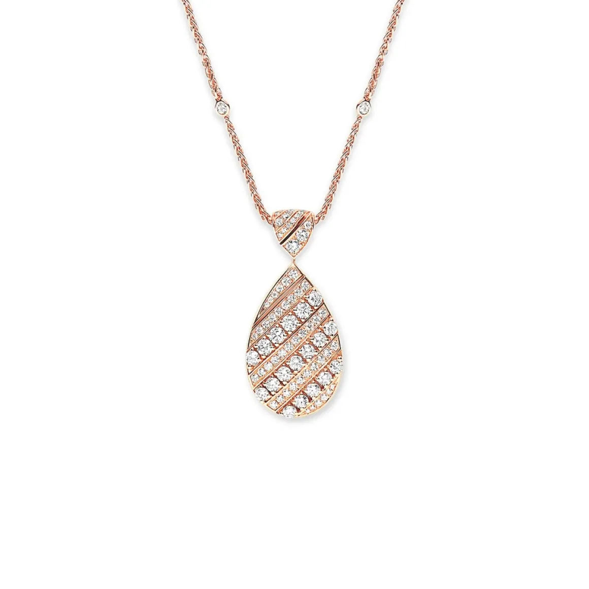 Pendentif Joséphine Aigrette Or rose, diamants 085431