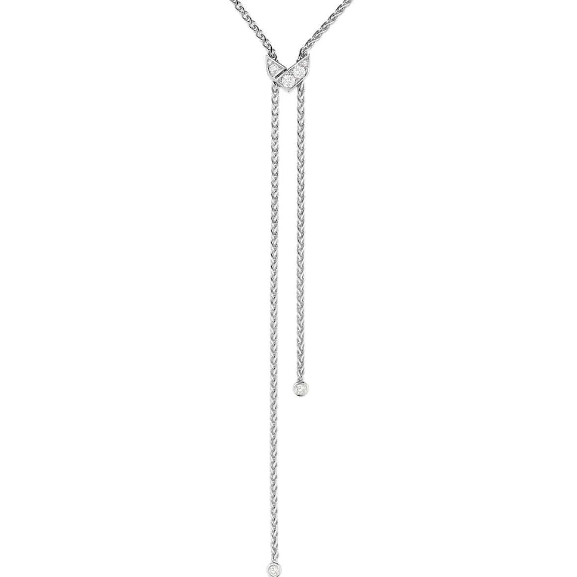 Pendentif Joséphine Aigrette Or blanc, diamants 085358