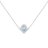 Pendentif Joséphine Aigrette Or blanc, aigue-marine, diamants 085144