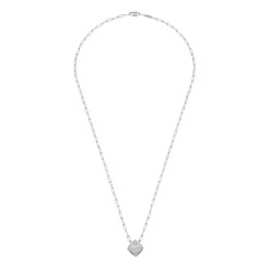 Pendentif Le Cube Diamant XL pavé or blanc et diamants