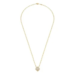 Pendentif Le Cube diamant XL pavé or jaune et diamants