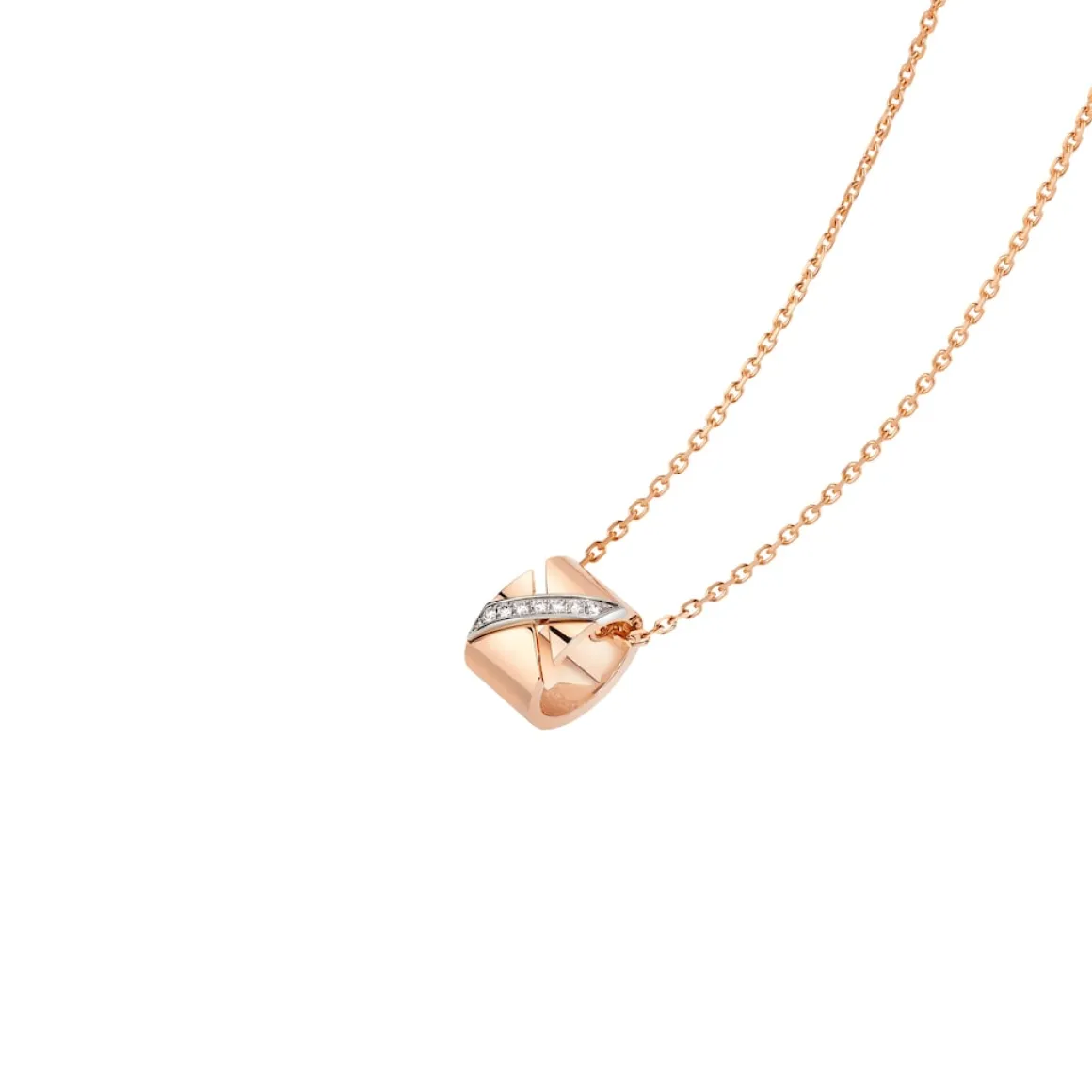Pendentif Liens Évidence Or rose, diamants 085129