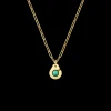 Pendentif Menottes dinh van R10 Chrysoprase or jaune et chrysoprase