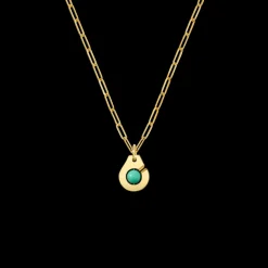 Pendentif Menottes dinh van R10 Chrysoprase or jaune et chrysoprase