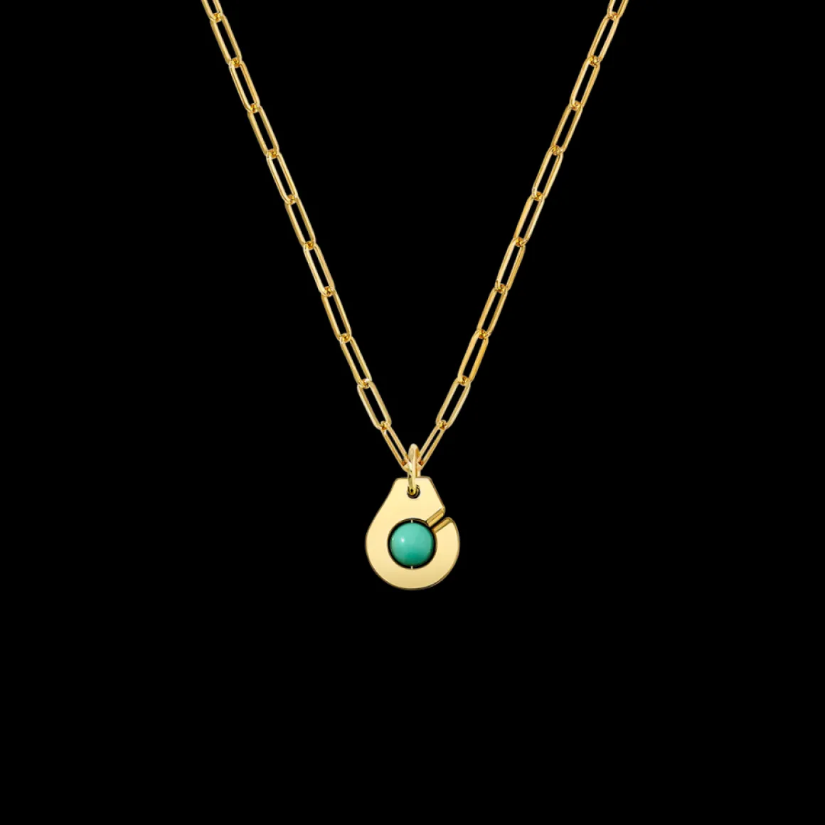 Pendentif Menottes dinh van R10 Chrysoprase or jaune et chrysoprase