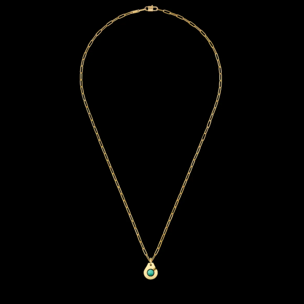 Pendentif Menottes dinh van R10 Chrysoprase or jaune et chrysoprase