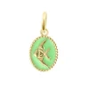 Pendentif Poisson Ange résine anis, or jaune