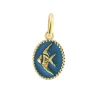 Pendentif Poisson Ange résine céleste, or jaune