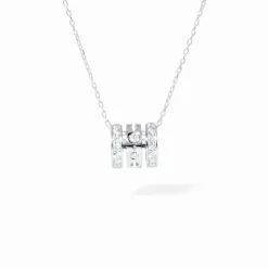 Pendentif Pulse pavé 3 rangs