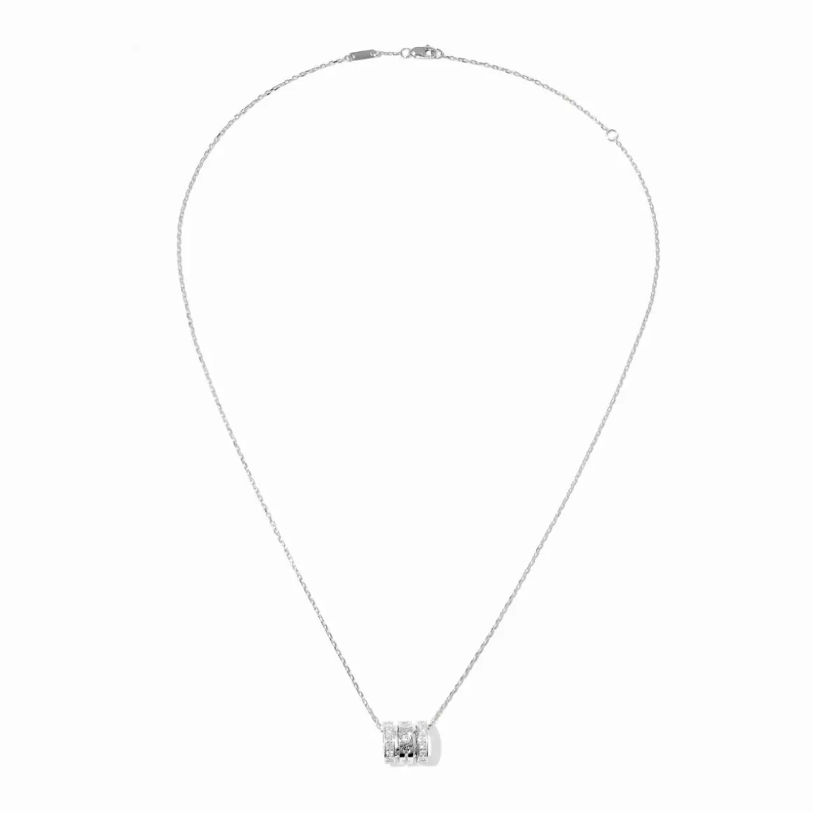 Pendentif Pulse pavé 3 rangs