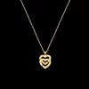 Pendentif sur chaîne Double Cœurs R10, OJ