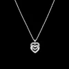 Pendentif sur chaîne Double Cœurs R10, OB + 1/2 DIAS