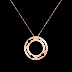 Pendentif sur chaîne Pulse dinh van or rose et diamants