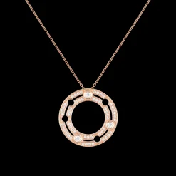 Pendentif sur chaîne Pulse dinh van or rose et diamants