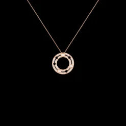 Pendentif sur chaîne Pulse dinh van or rose et diamants