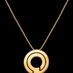 Pendentif sur chaîne Seventies 19 mm or jaune