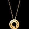 Pendentif sur chaîne Seventies 40 mm or jaune