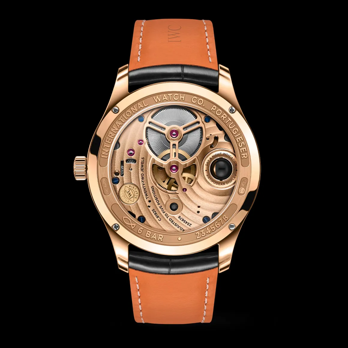 PORTUGIESER TOURBILLON REMONTAGE MANUEL JOUR ET NUIT Obsidian