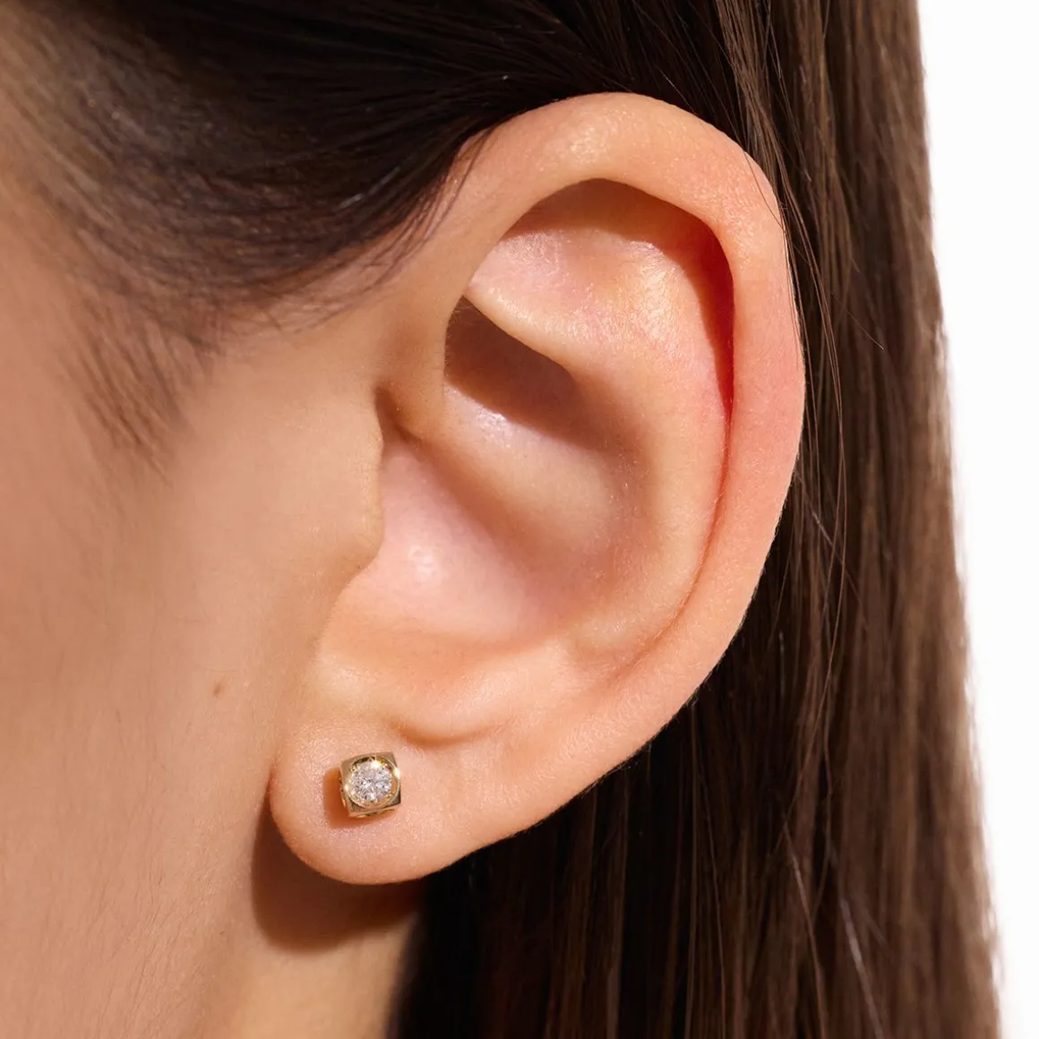 Puces d'oreilles Le Cube Diamant grand modèle