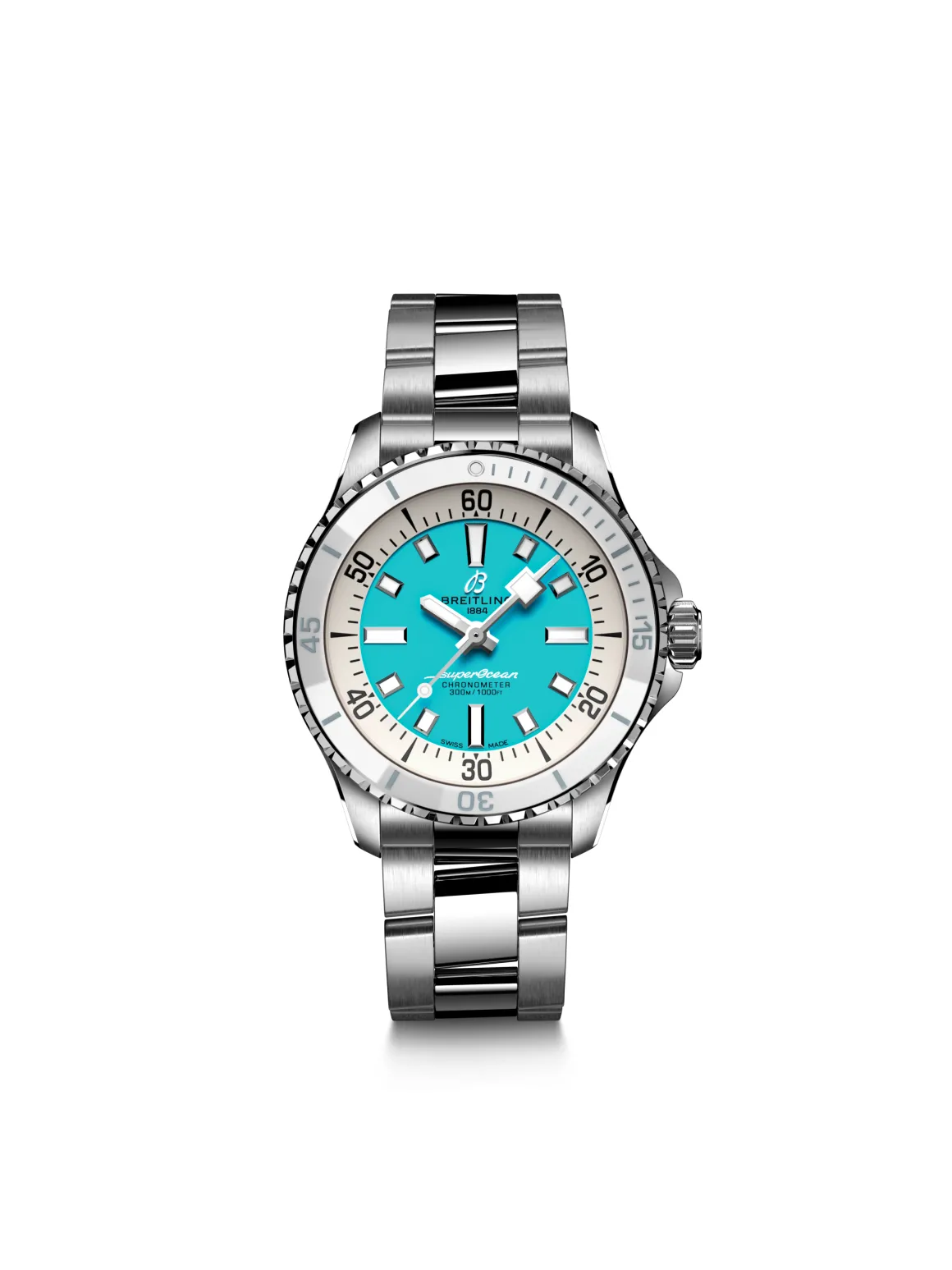 Superocean Automatic Turquoise en Acier 36