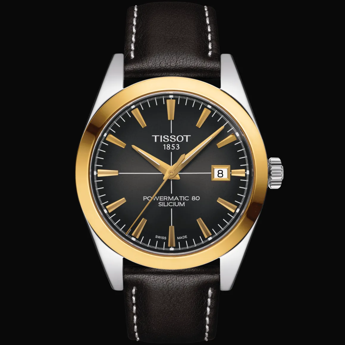 TISSOT GENTLEMAN POWERMATIC 80 SILICIUM SOLID 18K GOLD BEZEL