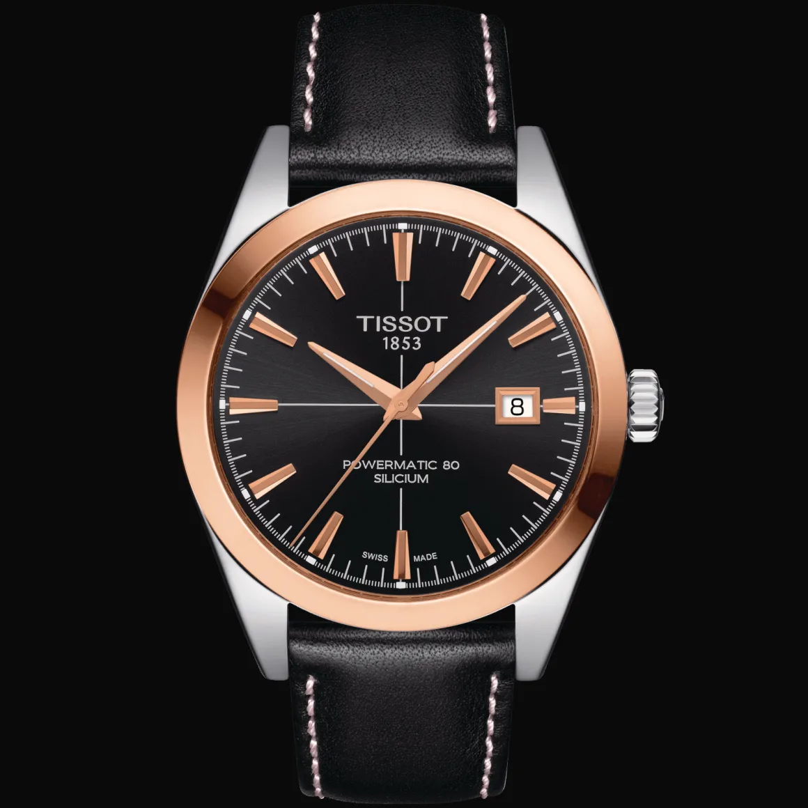 Tissot Gentleman Powermatic 80 Silicium Solid 18K Gold bezel