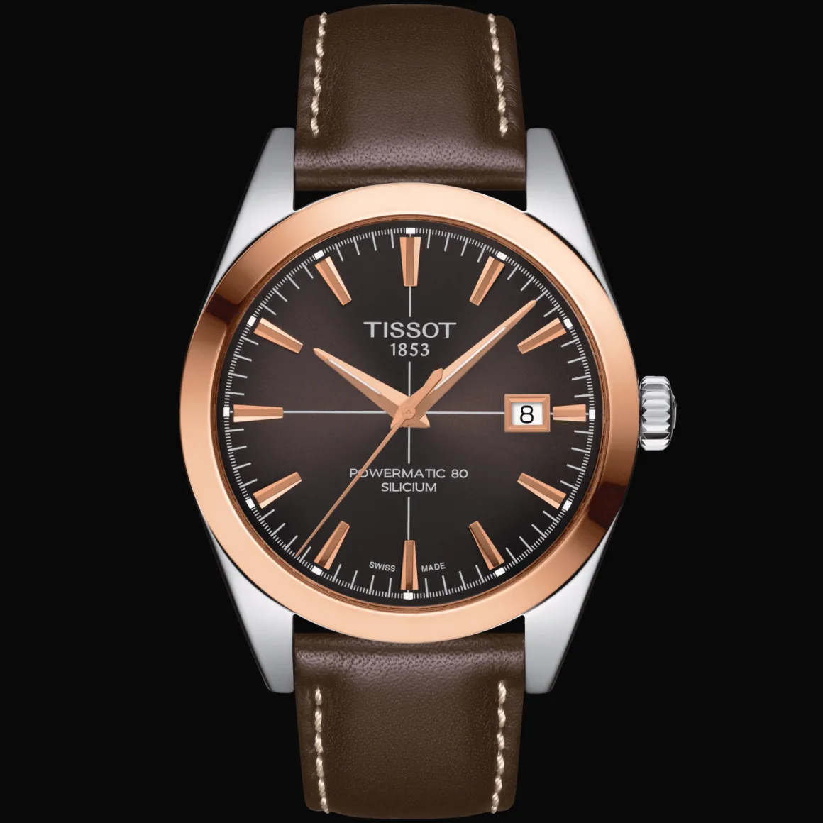 Tissot Gentleman Powermatic 80 Silicium Solid 18K Gold bezel