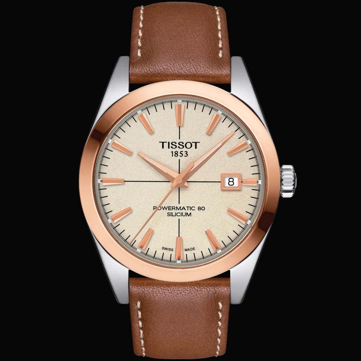 Tissot Gentleman Powermatic 80 Silicium Solid 18K Gold bezel