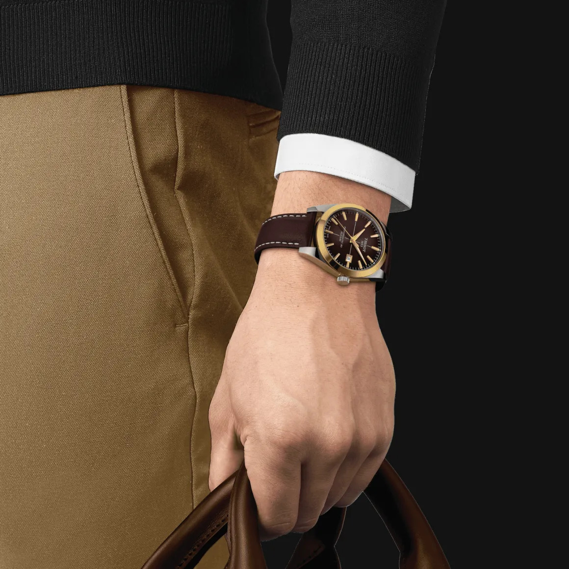 TISSOT GENTLEMAN POWERMATIC 80 SILICIUM SOLID 18K GOLD BEZEL