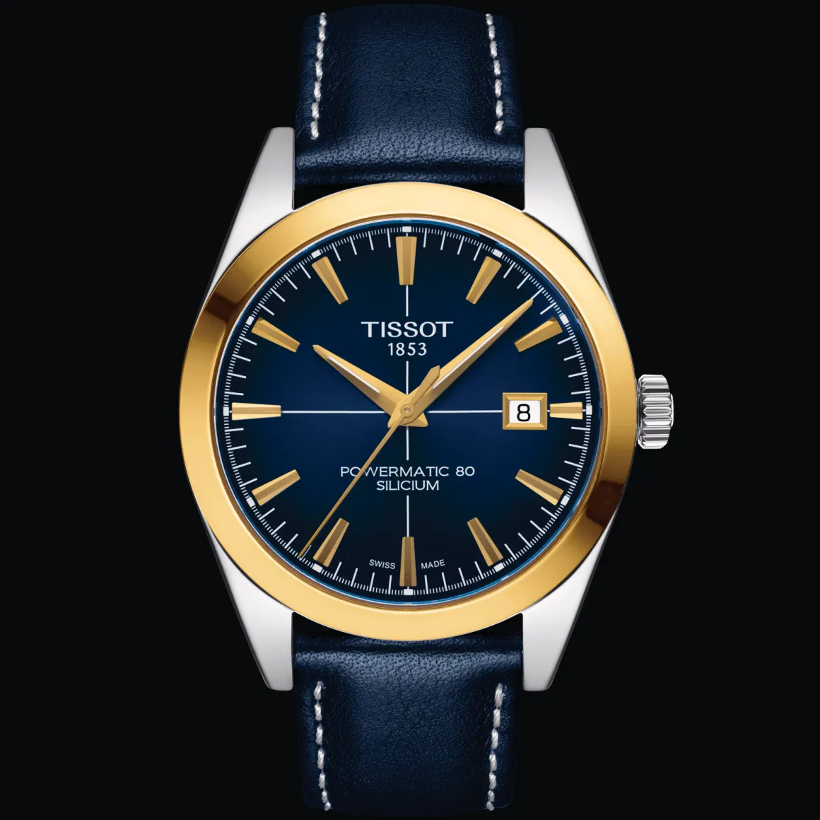 TISSOT GENTLEMAN POWERMATIC 80 SILICIUM SOLID 18K GOLD BEZEL