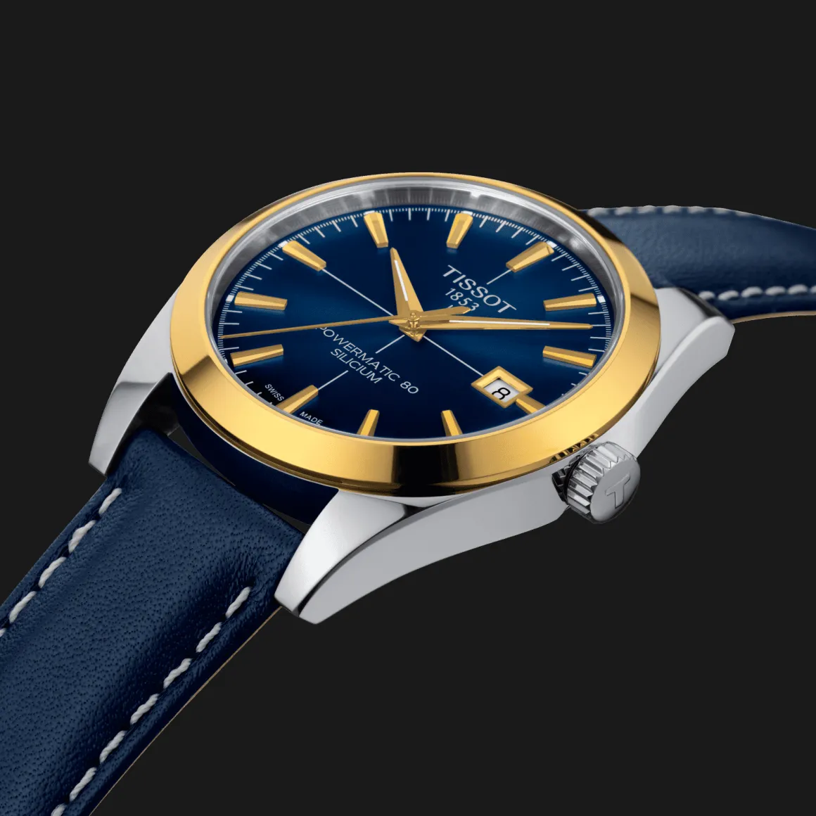 TISSOT GENTLEMAN POWERMATIC 80 SILICIUM SOLID 18K GOLD BEZEL