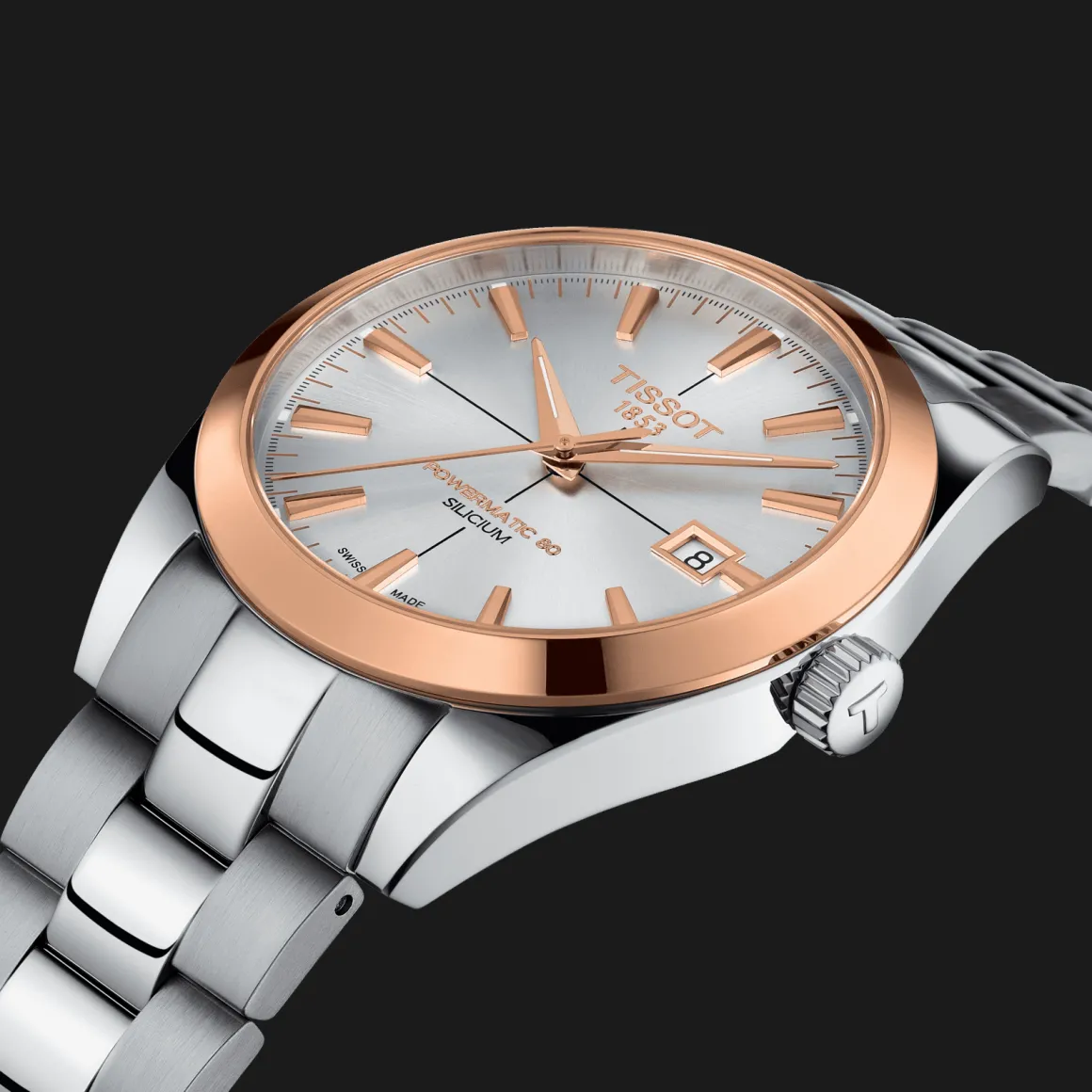 Tissot Gentleman Powermatic 80 Silicium Solid 18K Gold bezel