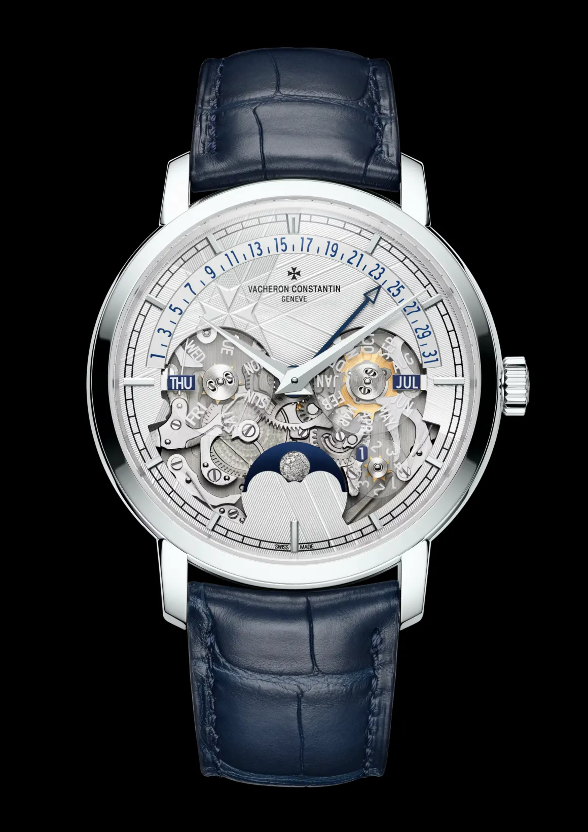 TRADITIONNELLE QUANTIÈME PERPÉTUEL DATE RÉTROGRADE OPENFACE