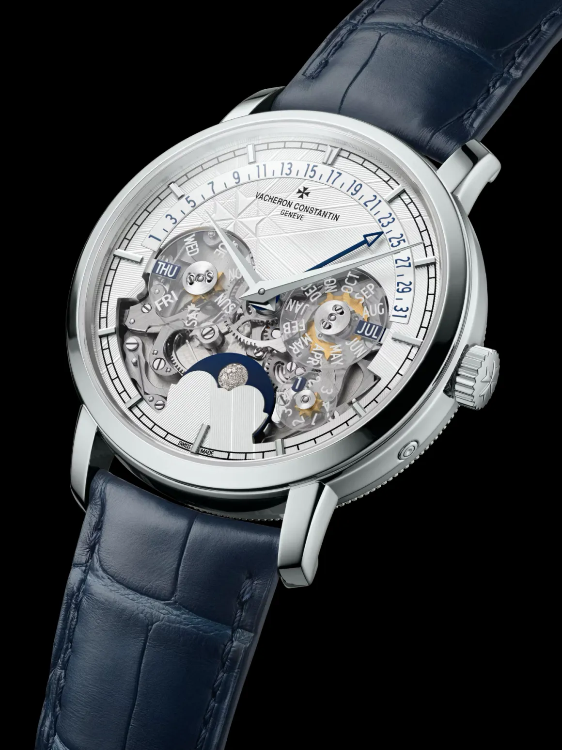 TRADITIONNELLE QUANTIÈME PERPÉTUEL DATE RÉTROGRADE OPENFACE