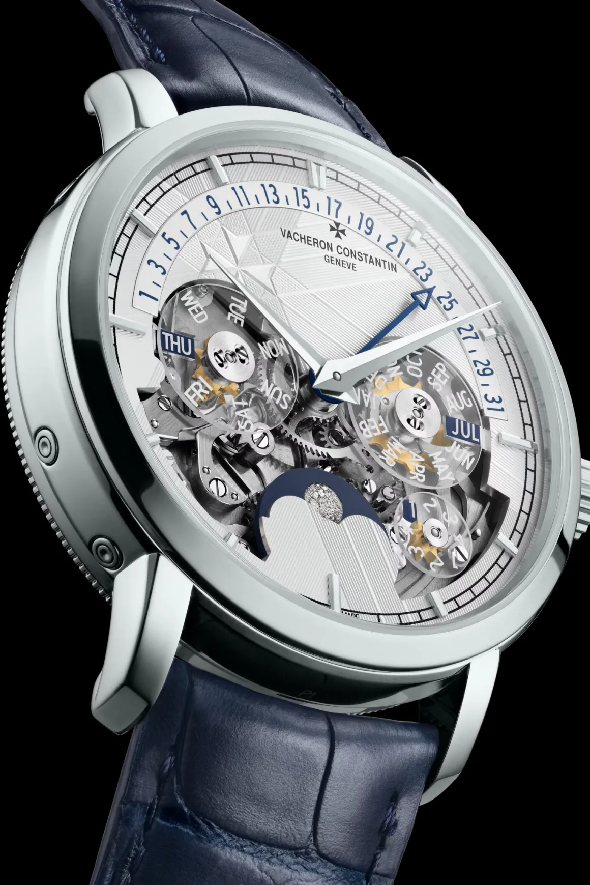 TRADITIONNELLE QUANTIÈME PERPÉTUEL DATE RÉTROGRADE OPENFACE